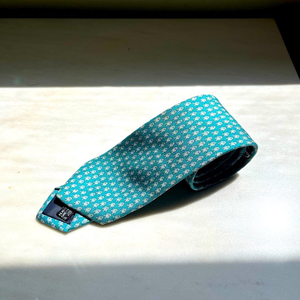 Skinny Ferragamo Tie - Penguin print